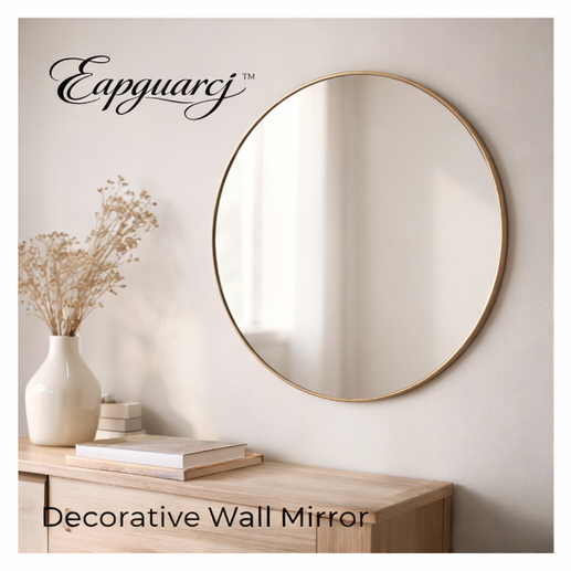 Eapguarcj™ Decorative Wall Mirror – Elegant Round Frame for Modern Interiors