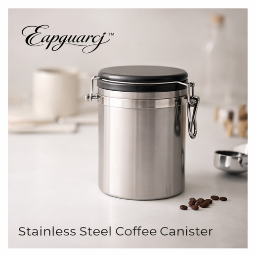 Eapguarcj™ Stainless Steel Coffee Canister – Keep Your Coffee Fresh
