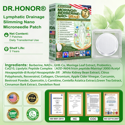 [2026 New & Upgraded: 80% OFF] ✅ DR.HONOR® Slimming Nano-Microneedle Patch, 5X Lipolytic Peptide Formula, Supports Body Contouring, Lymphatic Flow, Joint Comfort, Better Sleep & Focus