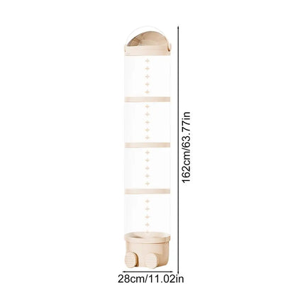 Plush Doll Storage Tube 3 layer / 4 layers Stuffed Animal Storage Toy Display Transparent Stuffed Dolls Storage Bucket Organizer